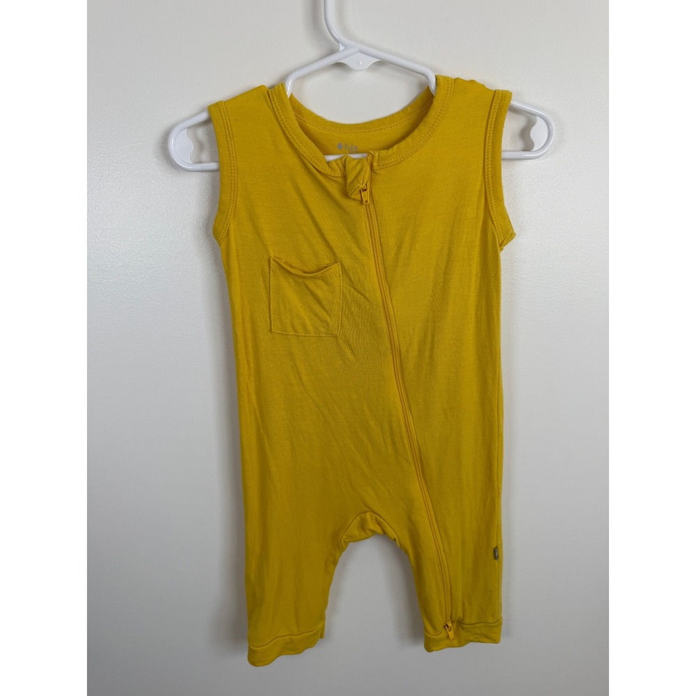 Kyte Baby Bamboo Sleeveless Romper Marigold 6-12 Months